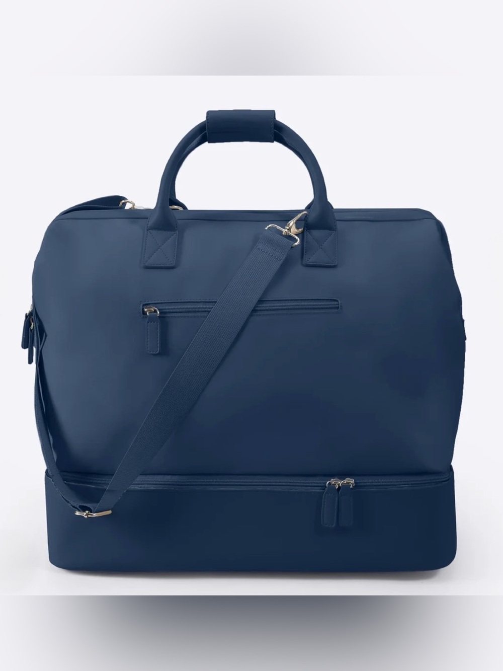 NOBL- Navy Travel Duffel Bag with Shoe Compartment , travel bag only